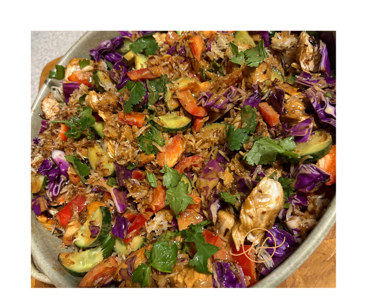 Tamari Chicken Crispy Rice Salad